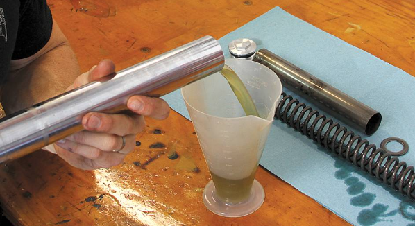 Here are some helpful tips for changing the oil in your Harley's fork