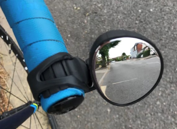 Using Motorcycle Bar End Mirror For Bicycle