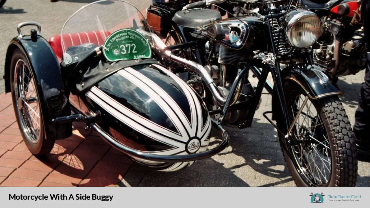 Motorcycle With A Side Buggy